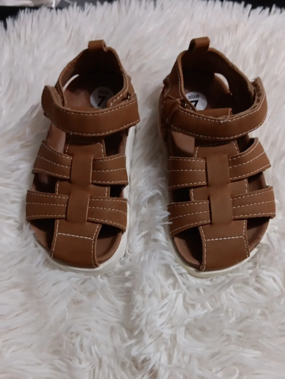 Gymboree Brown Strappy Closed-Toe Kids Sandals